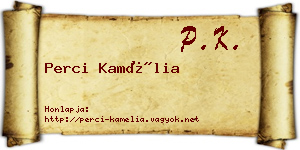 Perci Kamélia névjegykártya